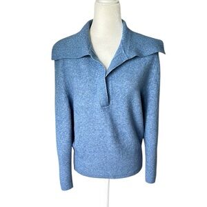 White house & Black Market Stylish Blue Collared Sweater spring summer size S